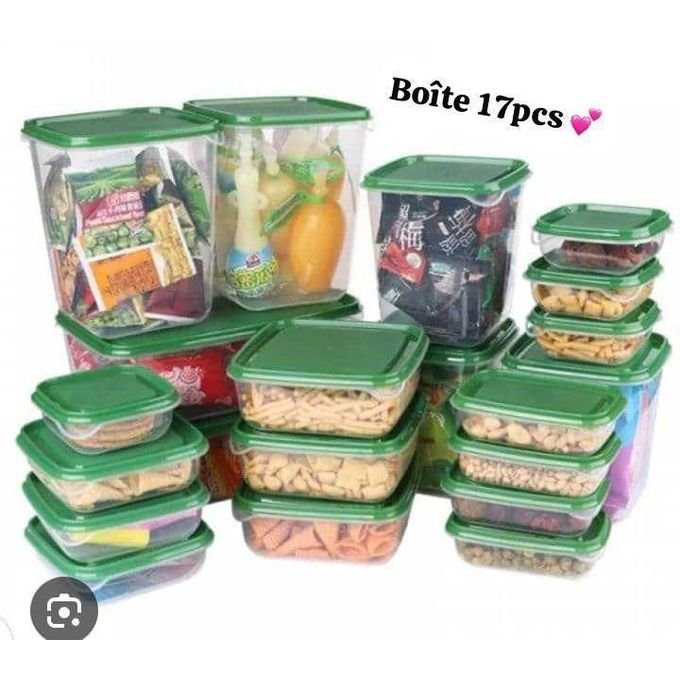17 pièces boîte de rangement scellé a légumes